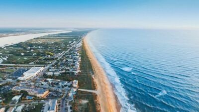 Florida Drone view of the coastline