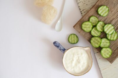 Cream and a Slice Cucumber