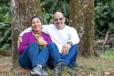 Happy Couple with Chihuahua