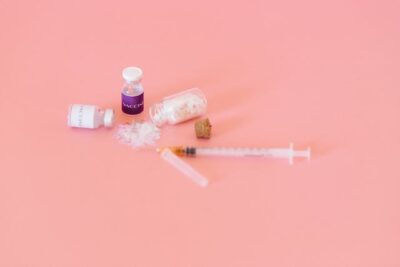 vaccine and syringes